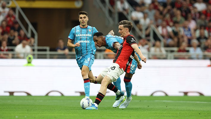 AC Milan in action against Cagliari at San Siro on the final day of Serie A 2025-26