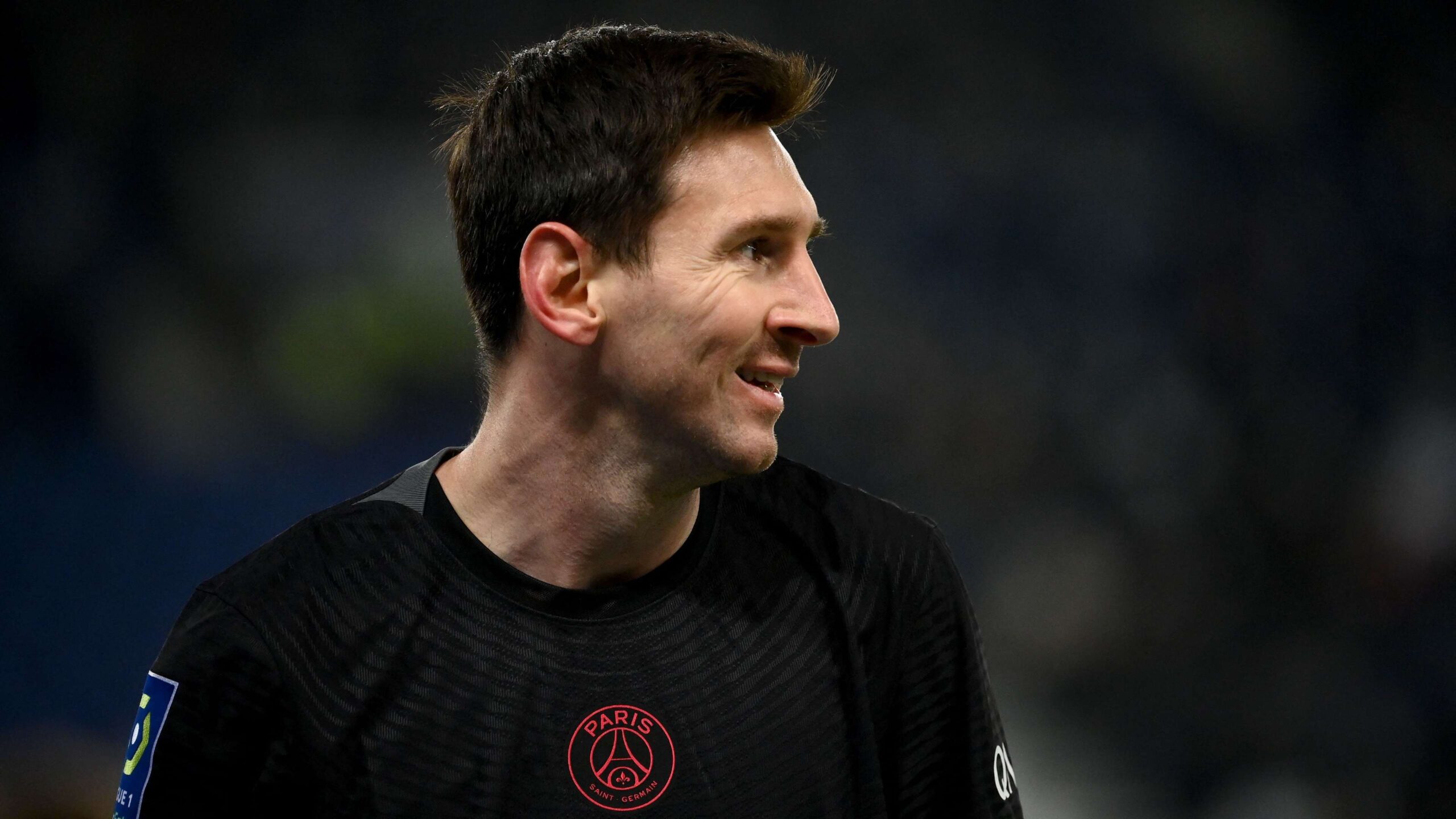 Lionel Messi in the Paris Saint-Germain jersey