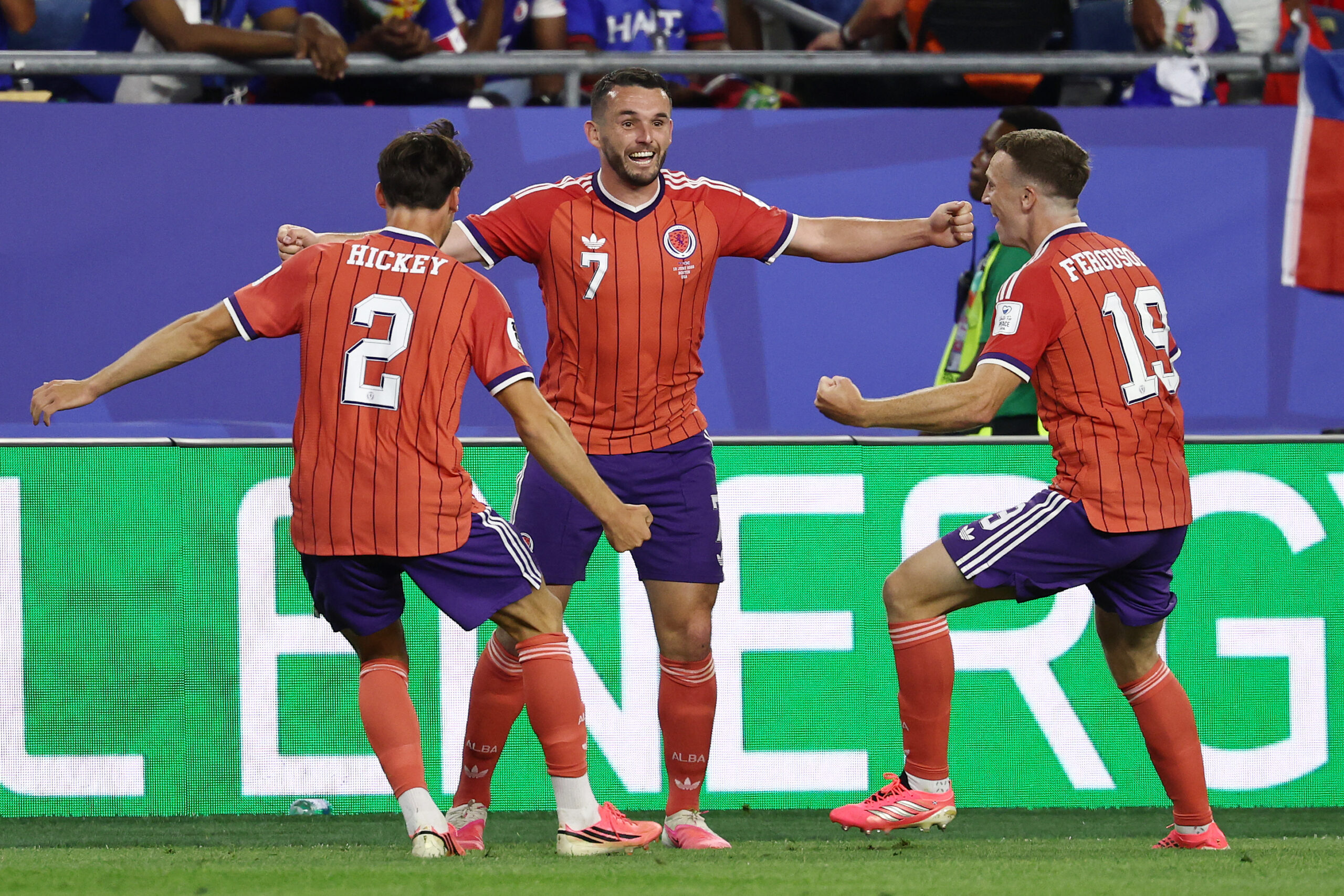 John McGinn celebrates Scotland's goal against Haiti at the 2026 World Cup