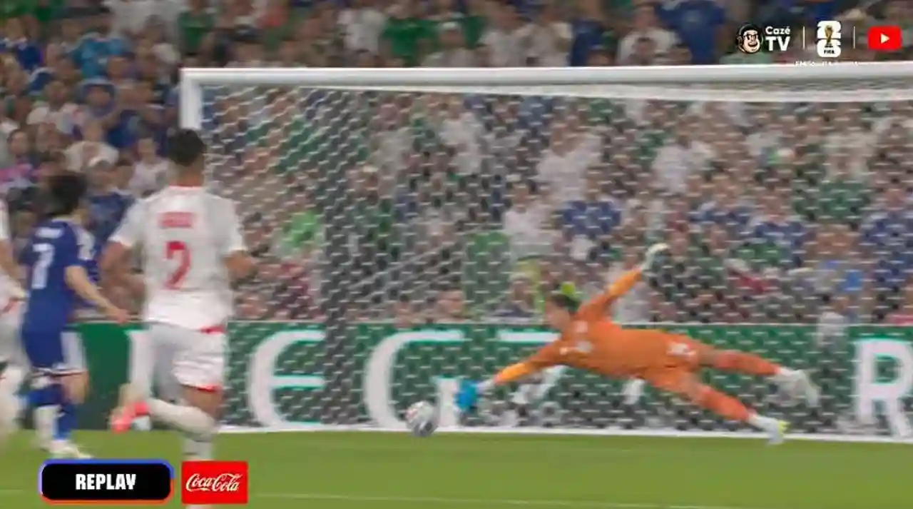 Ayase Ueda scores for Japan against Tunisia at Estadio BBVA, FIFA World Cup 2026