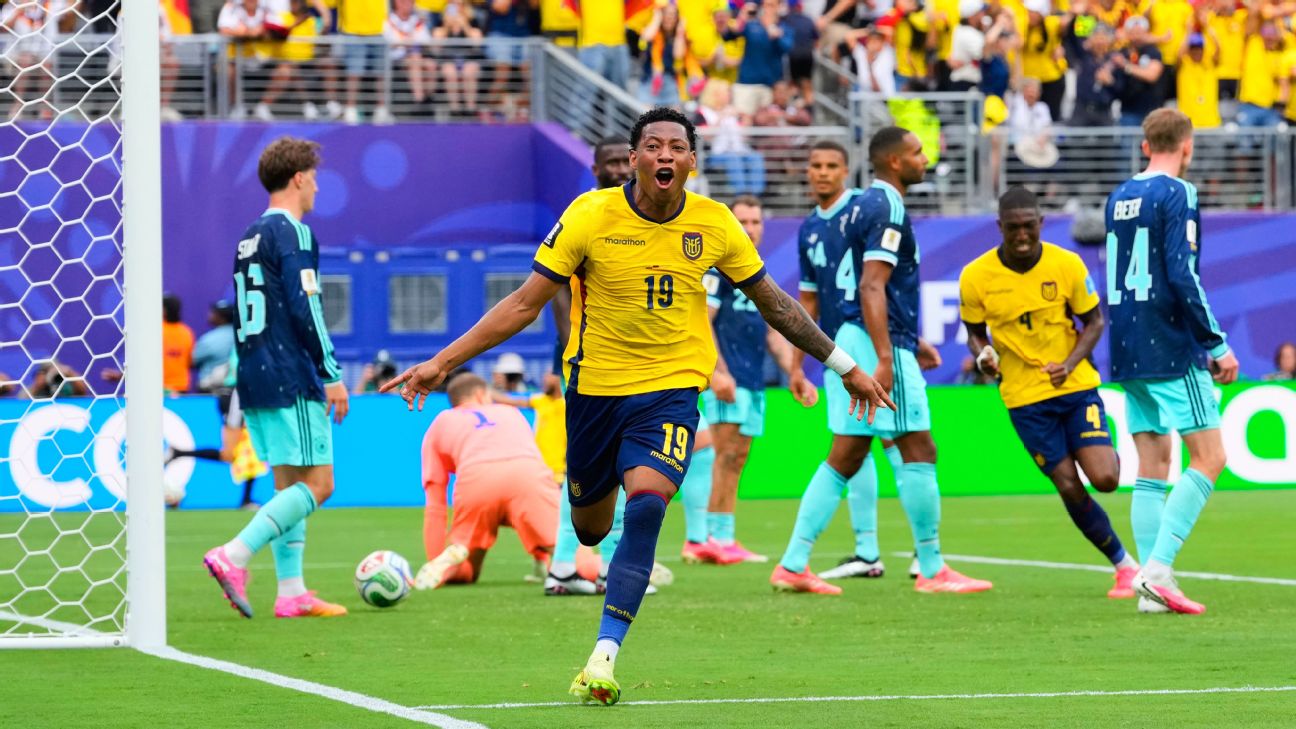 World Cup 2026: Ecuador 2-1 Germany - South American side stun four-time winners to reach knockout stages