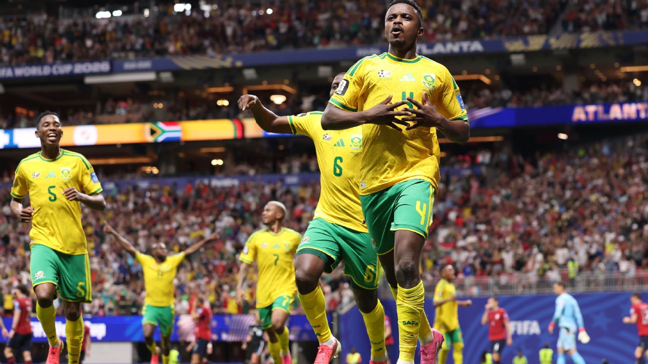 South Africa hold Czechia 1-1 to keep World Cup knockout dream alive