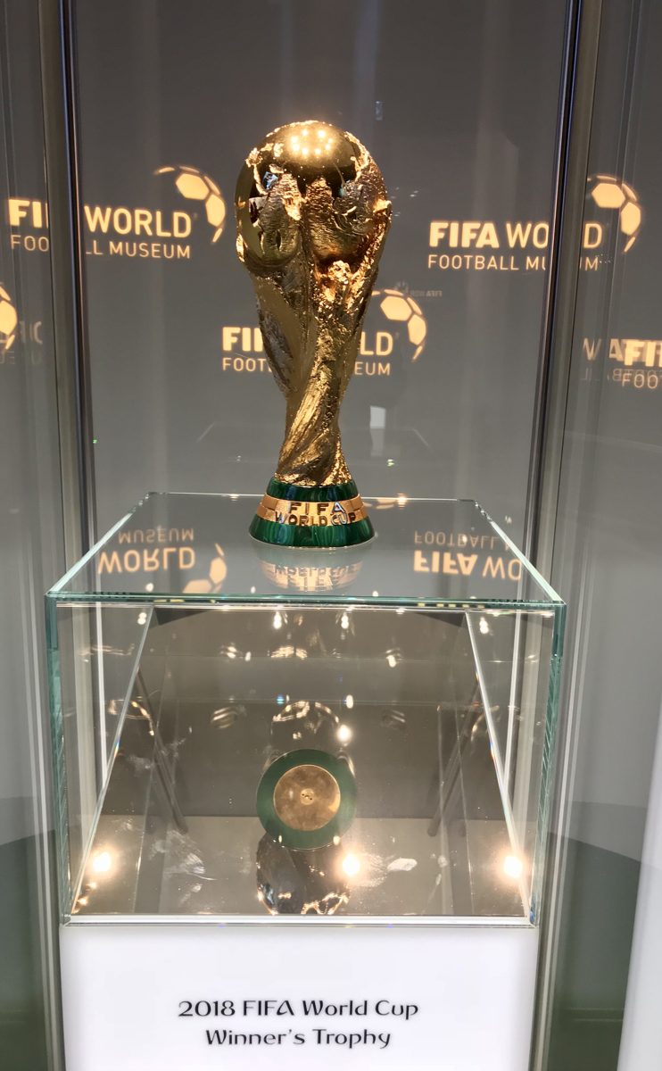 The FIFA World Cup trophy, contested by every nation since 1930