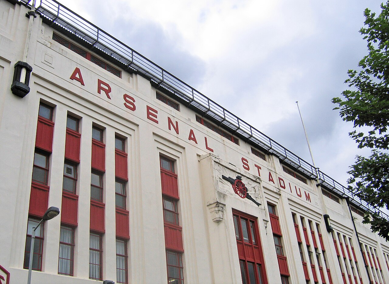 The east facade of Arsenal Stadium at Highbury, the ground the 2005-06 redcurrant shirt commemorated