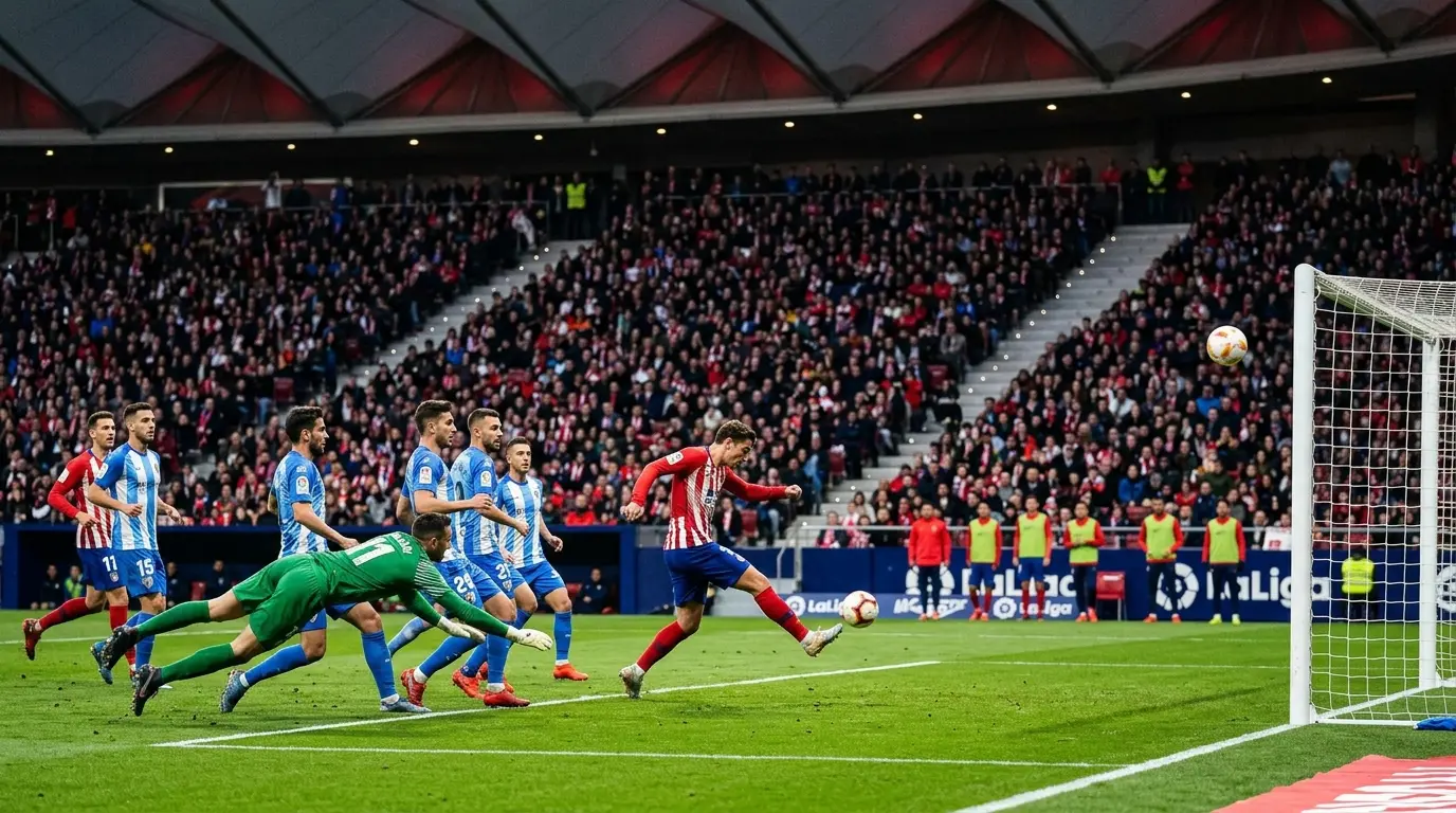Match action from Atletico Madrid vs Malaga