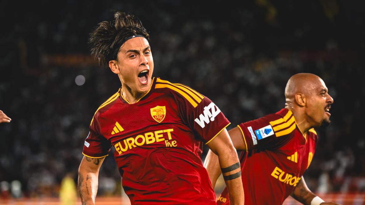Goal celebration from AS Roma vs Fiorentina
