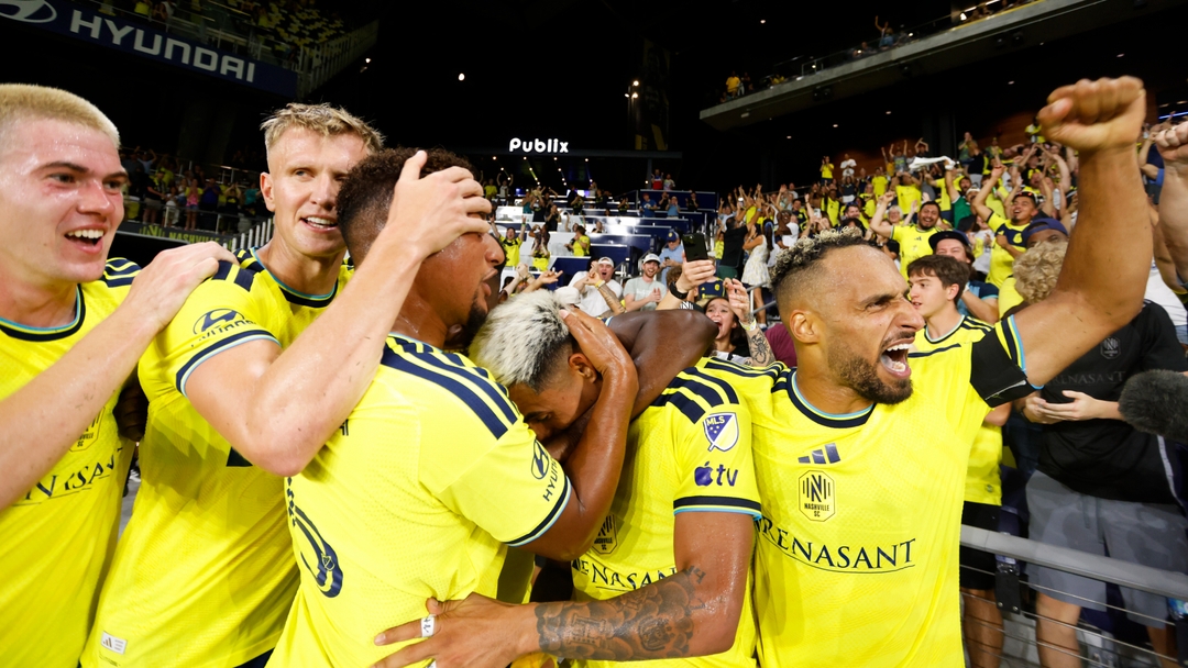 Goal celebration from Columbus Crew vs New England Revolution