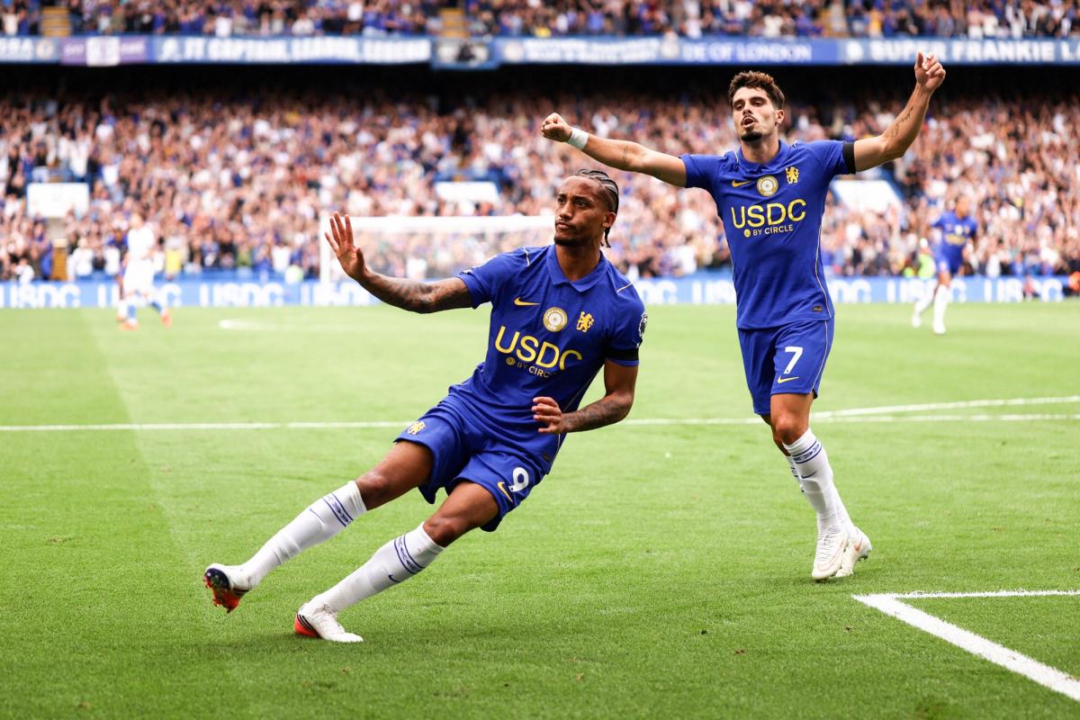 Goal celebration from Chelsea vs Brighton