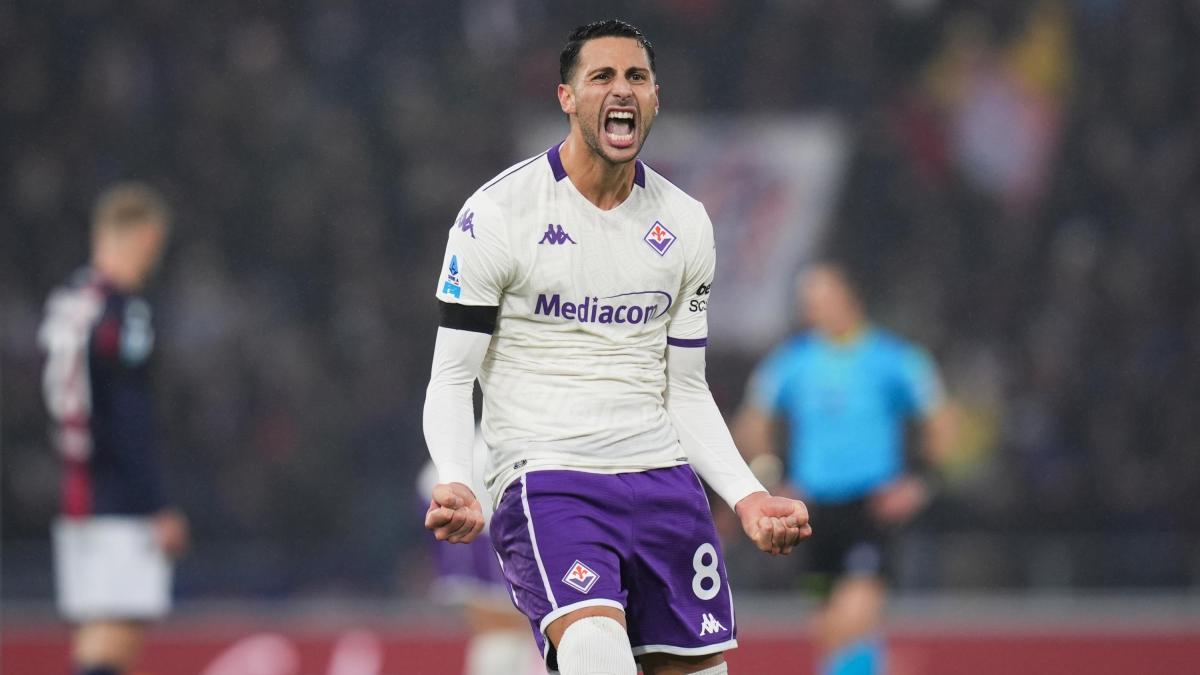 Goal celebration from AS Roma vs Fiorentina