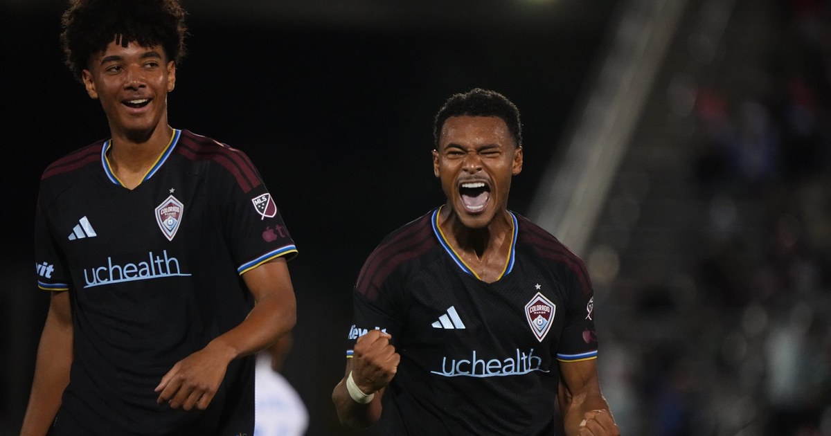 Colorado Rapids celebrate during their home win over Sporting Kansas City