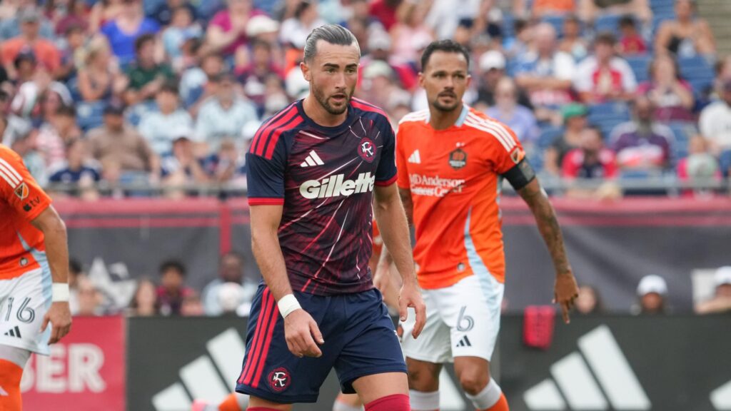 New England Revolution player during the 2-0 home defeat to Houston Dynamo