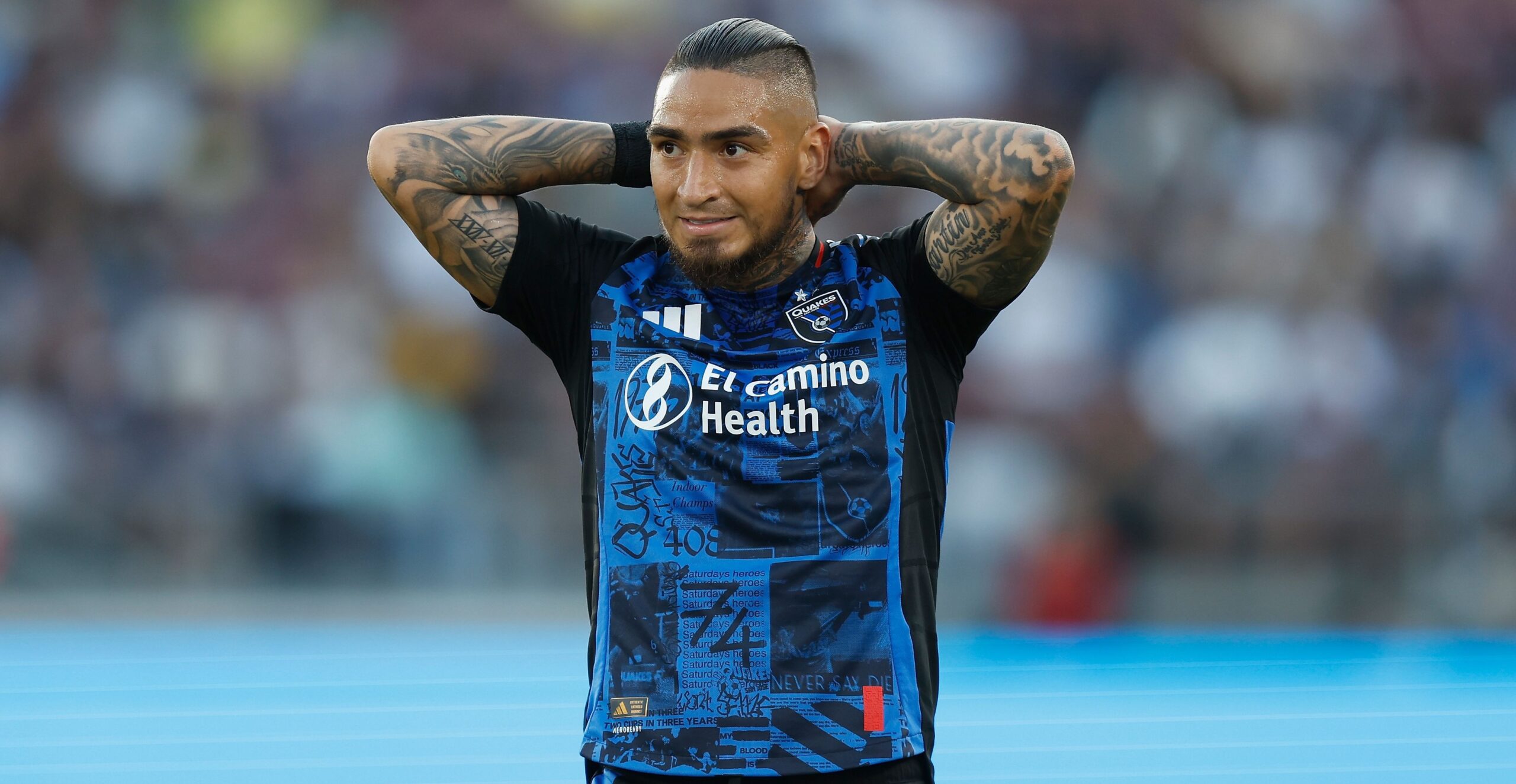 San Jose Earthquakes player before kick-off