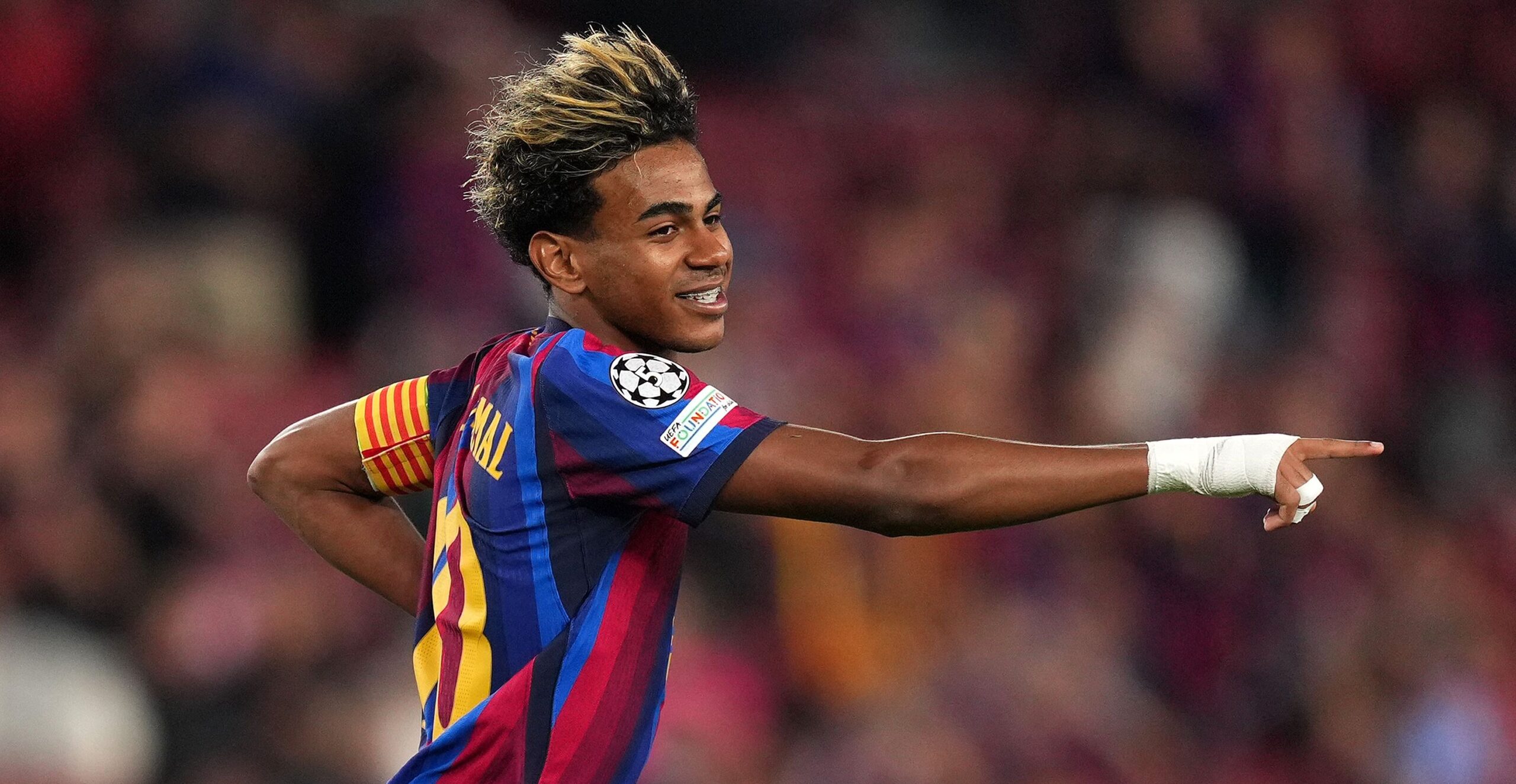 Barcelona in action in the Champions League